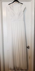 Azazie ivory bridesmaid dress size A14